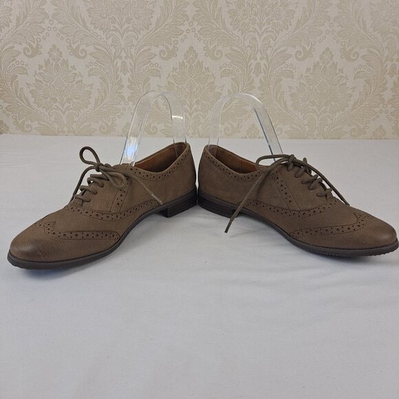 Arturoo Chiang Size 7M Olive Green/Brown Leather Lace Up Wingtip Loafer NWT - Picture 7 of 14